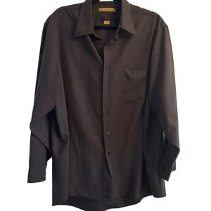Milano Uomo Men's Shirt Size 17 32/33 black Button Up